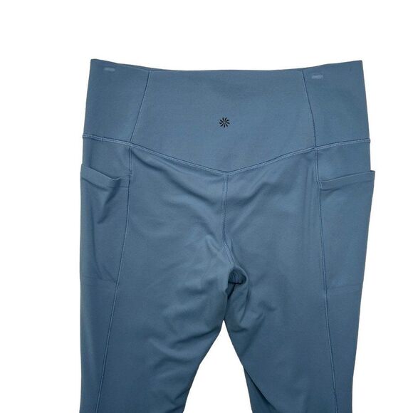 Athleta Leggings Women's Size Large Light Blue Pocket Yoga Active Comfort Tights - Picture 6 of 7